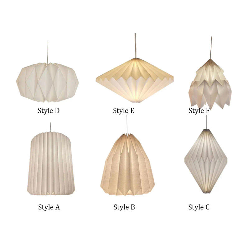 Description Picture 2 of itemPaper Origami Lamp Shade Light Cover Nordic Style Replacement Ceiling Light Shade for Bedroom Restaurant Teahouse
