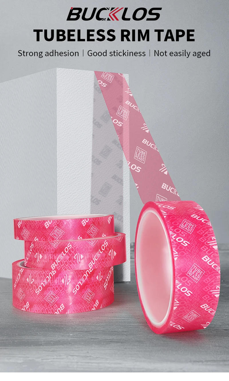 Description Picture 2 of itemBUCKLOS Bicycle Tubeless Rim Tape 10*17-32MM Pink Bicycle Rim Strip Tapes Tubeless Tires Inner Tapes for MTB Road Bike Wheels