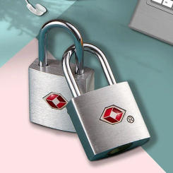 New TSA Customs Lock Silver Anti-Theft Cabinet Lock with 2 Keys Zinc alloy Luggage Lock Travel