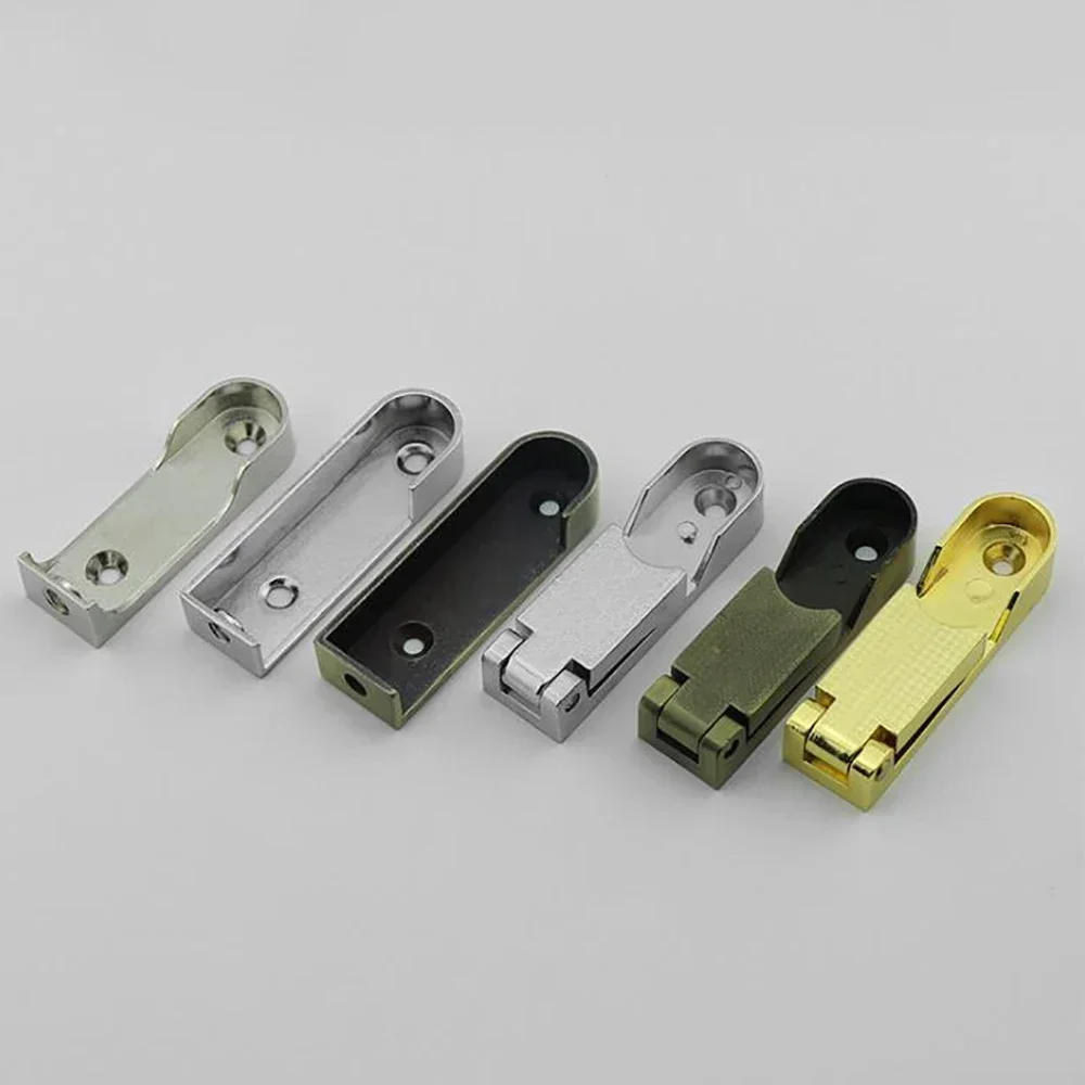 Description Picture 4 of item2 pcs chrome flange clothes tube bracket thickened hidden seat solid clothes pole clothes through seat hardware