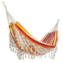 Wholesale Stylish 2 Person Cotton Hammock With Tassel Garden Swing Bed Outdoor Double People Hammock Hanging Chair