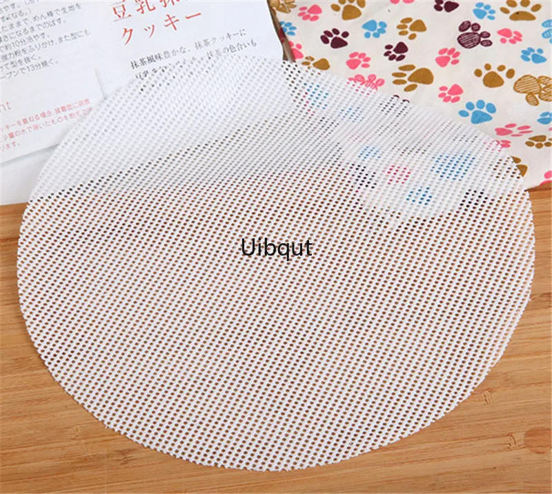 Description Picture 3 of itemwhite Round Dumplings bamboo steamer Mat paper Silicone Non Stick Pads Buns Baking Pastry Dim Sum Mesh mat Cooking Accessories