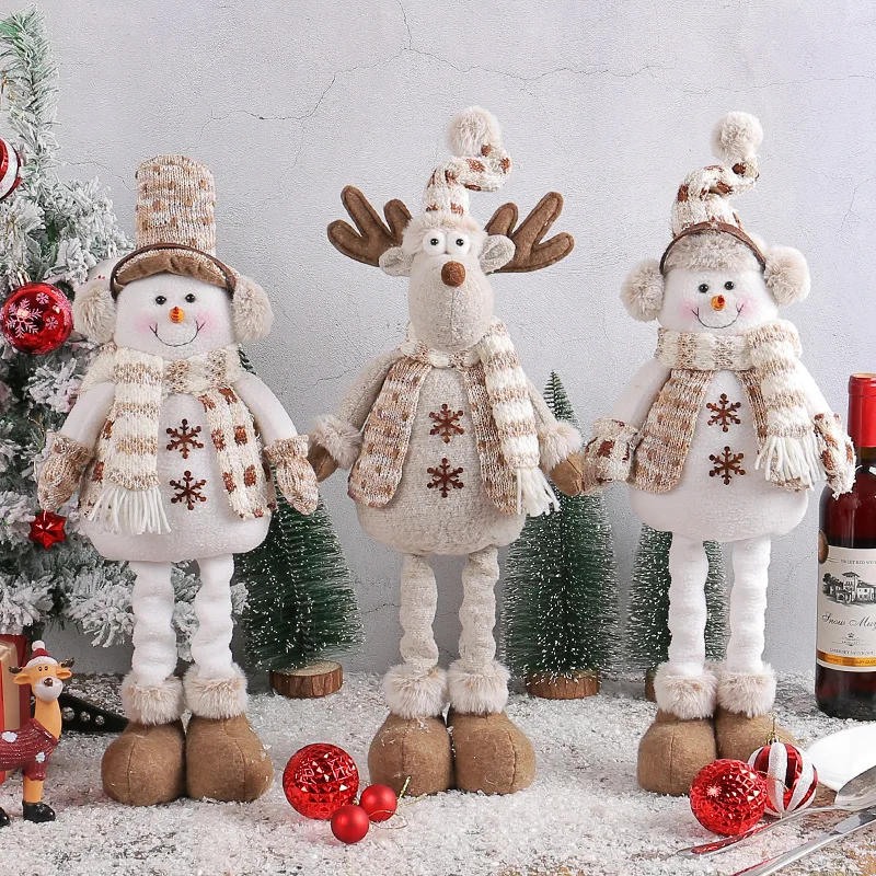 Description Picture 3 of itemChristmas Snowman Telescopic Doll 2023 New Knitted Elk Doll Window Scene Decoration Noel Merry Christma Gift Happy New Year 2024