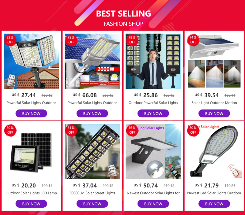 Description Picture 2 of item100/200led Solar Street Lights IP65 Waterproof Solar Outdoor Motion Sensor Lamp Solar Wall Light with Remote for Garden Yard