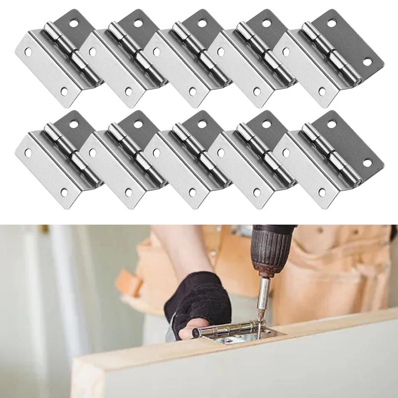 Description Picture 6 of itemTri-fold Hinge Cabinet Door Parts Wardrobes Wooden Box Hinge Cabinets Iron Vintage Wooden Chests 10pcs Tri-fold Hinge