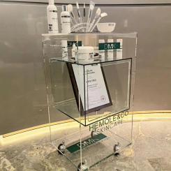 Acrylic Transparent Tool Trolley Beauty Salon Creative Auxiliary Cart Storage Rack Living Room Multi-Layer Storage Trolley