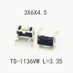 20PCS Momentary Tact Switch 12V Push Button Tactile Switch 3x6x4.5mm With Stand 260GF