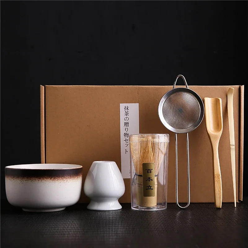 Description Picture 3 of item4PCS/6PCS/7PCS Japanese Matcha Blender Set with Bamboo Whisk Matcha Brush Teaspoon Kiln for Beverage Shop DIY Tea-Making Tools