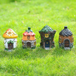 Creative Resin Garden Mushroom Flower Pinecone House Flower Bonsai Decoration Micro Landscape Ornaments