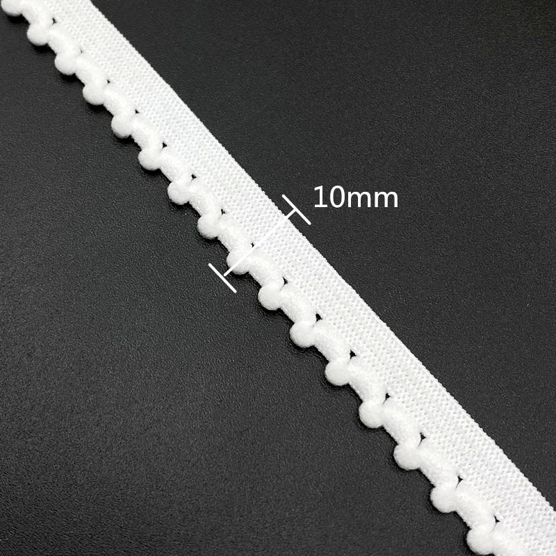 Description Picture 3 of item10mm Elastic Band Nylon  Ribbon Underwear straps Bra Strap Dress Sewing Lace Trim Garment Accessory Hair Bands DIY