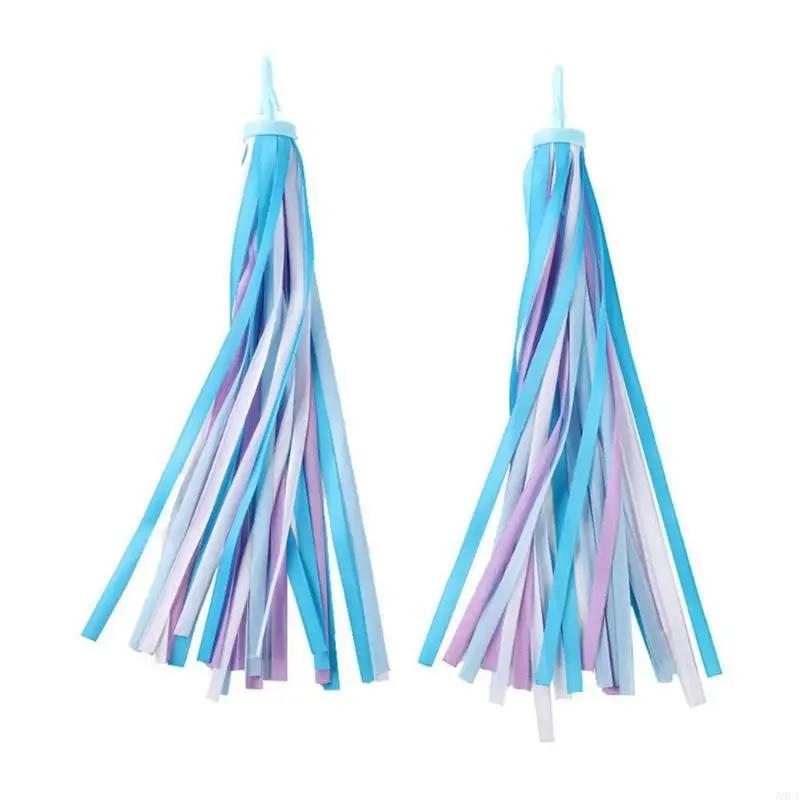 Description Picture 2 of item2pcs Ribbon Outdoor Cycling Scooters Bicycles Handlebar Colorful Tassels