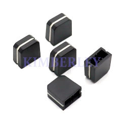 10PCS 12x7x12mm Black White Plastic Mixer Fader Knob Sliding Potentiometer Knobs Caps 4mm Hole Volume Control Push Key Cap