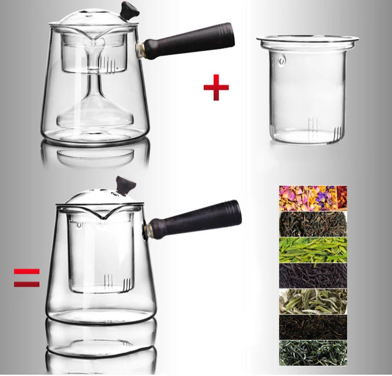 Description Picture 6 of item220V 730ml 200-1000w Automatic High temperature resistance tea maker Electric tea service two filter Electric ceramic heaters