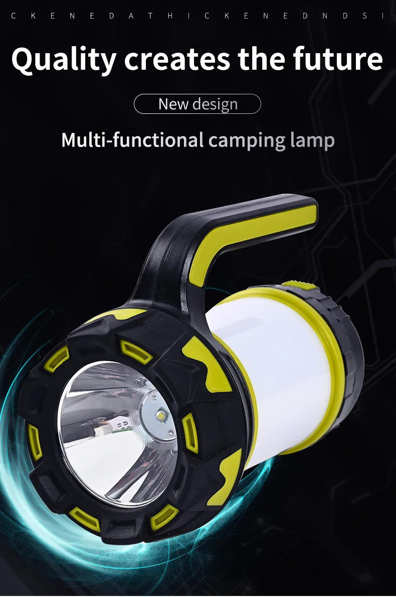 Description Picture 2 of itemCamp Lamp LED Camping Light USB Rechargeable Flashlight Dimmable Spotlight Work Light Waterproof Searchlight Emergency Torch