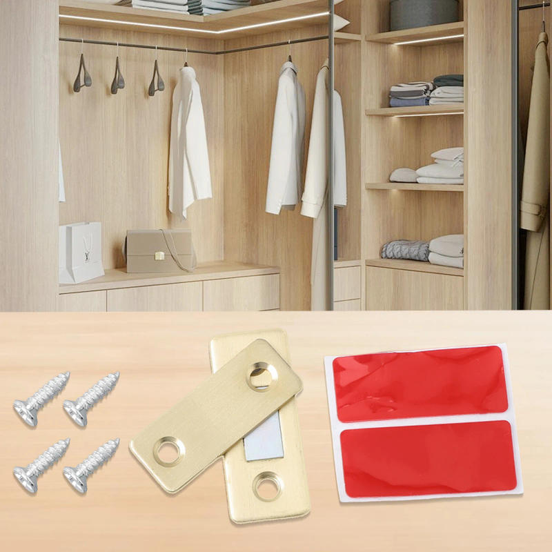 Description Picture 2 of item**Cabinet Door** Locks **Hole-free** Invisible *Magnet* Door Suction For Wardrobe Door Drawer Cabinet Door Dresser Cabinet Door
