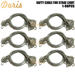 1-60 Cables Free Shipping Length Rope Stage Light Safety Cable Steel Wire For Disco Light LED Moving Head Par Light Effect DJ