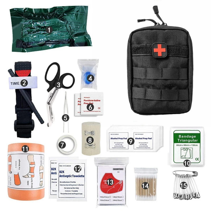 Description Picture 2 of itemPortable Emergency Medical First Aid Bag Kit For Household Outdoor Travel Camping Equipment Medicine Survival