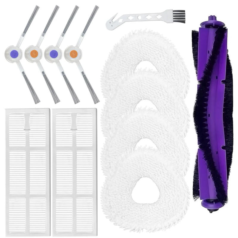 Description Picture 4 of item12pcs For Narwhal Robot Main Brush Filters Side Brushes Wiping Cloths Cleaning Brush Household Appliances Accessories