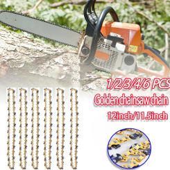 1/2/3/4/6Pcs 12 /11.5 Inch Chainsaw Saw Chain 45 Drive Link 22 Cutter 3/8" LP Pitch .050"  for Pruning Garden Woodworking Tool