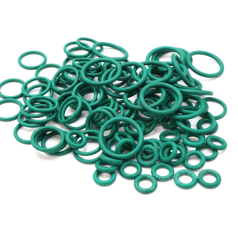 Description Picture 5 of itemCS 2mm Green Fluorine Rubber O Ring Sealing Gasket Washer Insulation Corrosion Oil High Temperature Resistance FKM