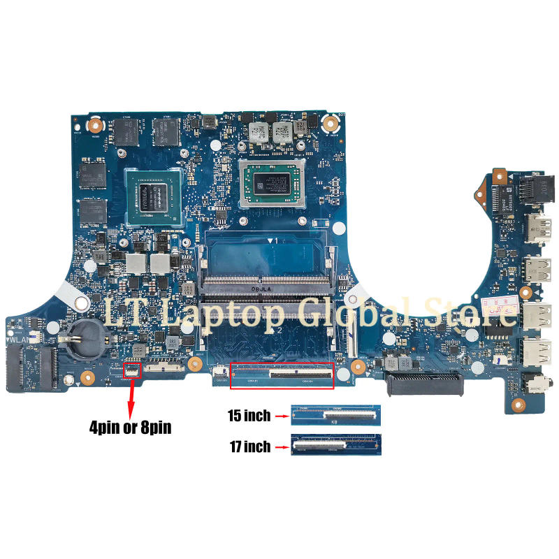 Description Picture 2 of itemLT Laptop FX505DT Mainboard For ASUS FX705DT FX95DT FX95D FX505D FX505DD FX705D Motherboard R5-3500H R7-3750H CPU GTX1650