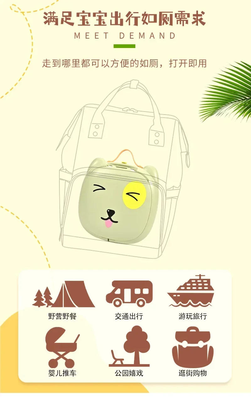 Description Picture 4 of itemPortable Kid Boy Girl WC Toilet Seat Pot Kids Folding Toilet Baby Travel Toilet Children's Potty Car Sealed Anti-odor Urinal