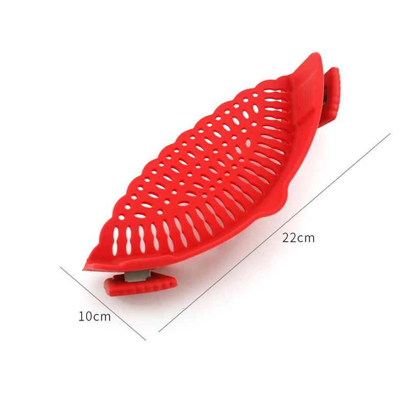 Description Picture 3 of itemUniversal Silicone Clip on Pan Pot Strainer Anti Spill Pasta Pot Strainer Food Grade Fruit Colander for Pasta Fruit Vegetable