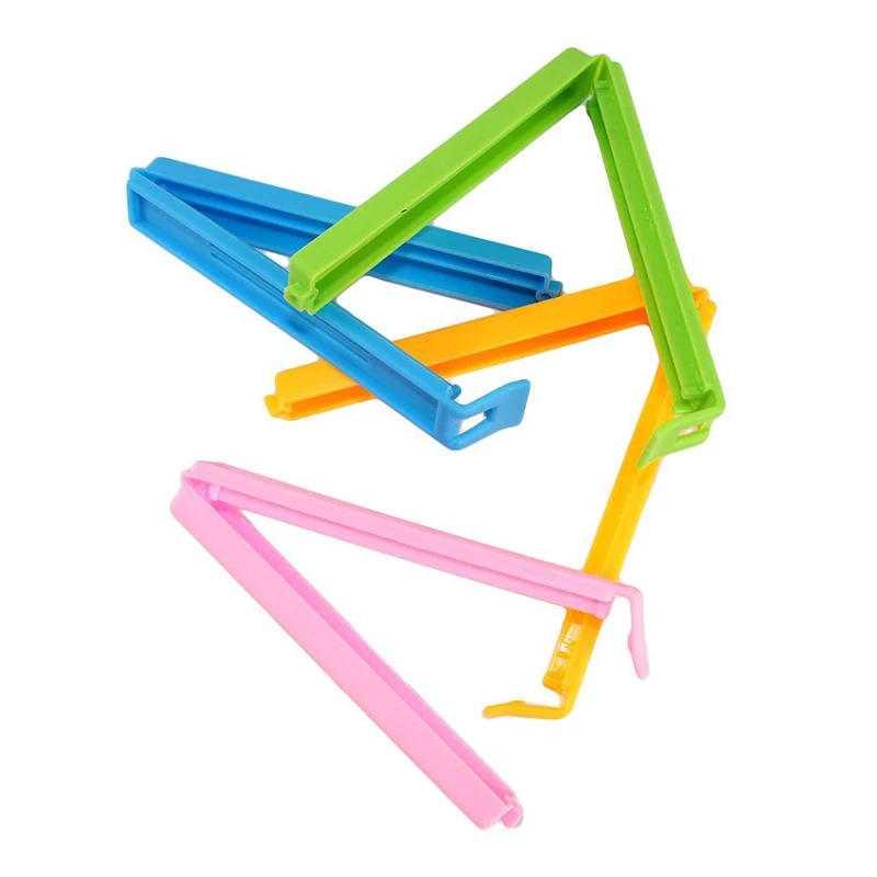 Description Picture 3 of item10PCS Food Snack Seal Sealing Bag Clips Portable Kitchen Keep Food Fresh Storage Random Color Plastic Tool Kitchen Accessories