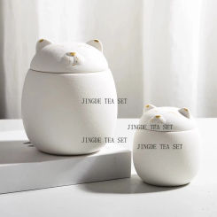 Cat Memorial Cat Appearance  Ceramics Large Urn for Ashes for Human Multiple Colors Cremation Urns for Human Ashes