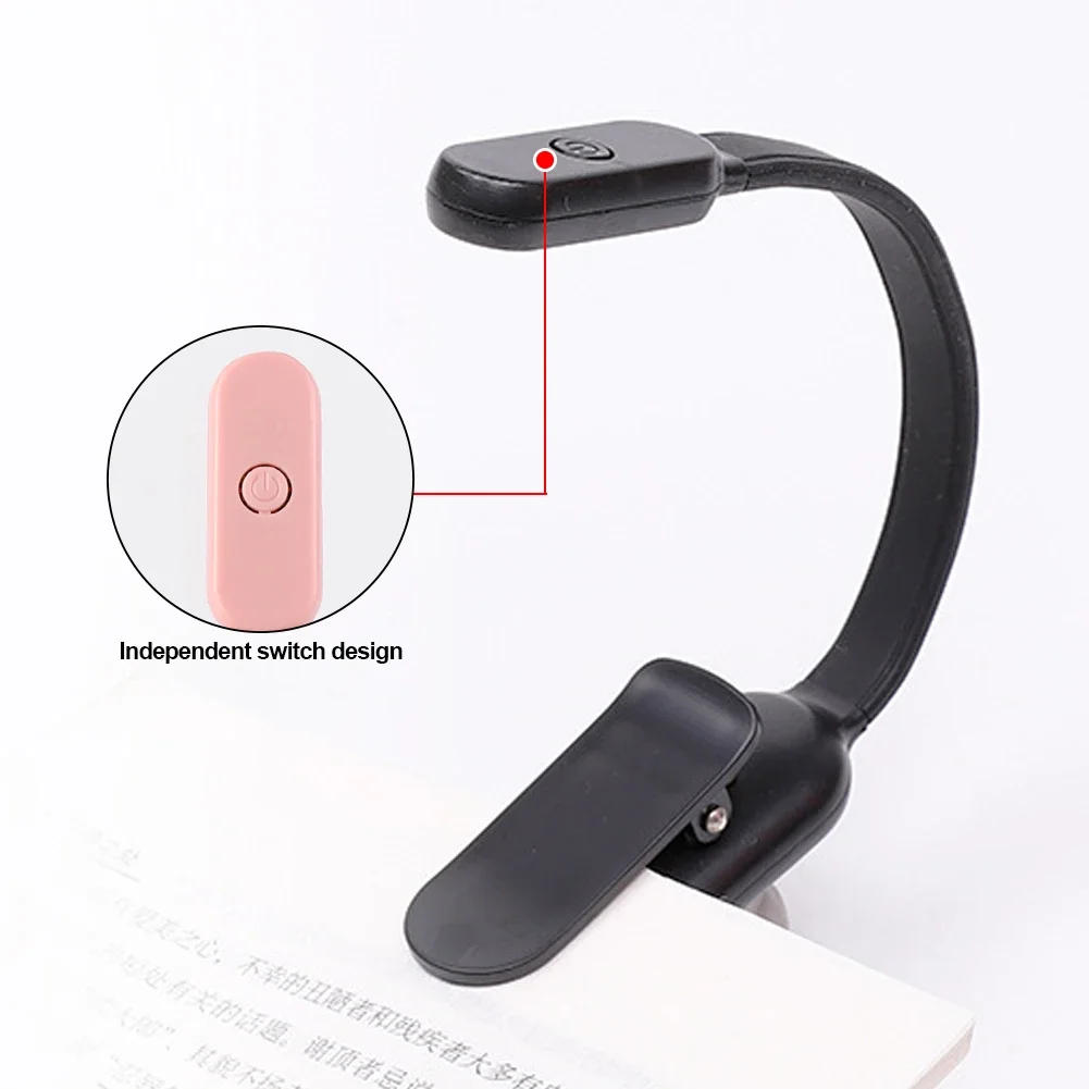 Description Picture 4 of itemMini LED Book Night 3 Brightness Adjustable USB Rechargeable Clip-On Study Reading Lamp for Travel Bedroom Dormitory Reading