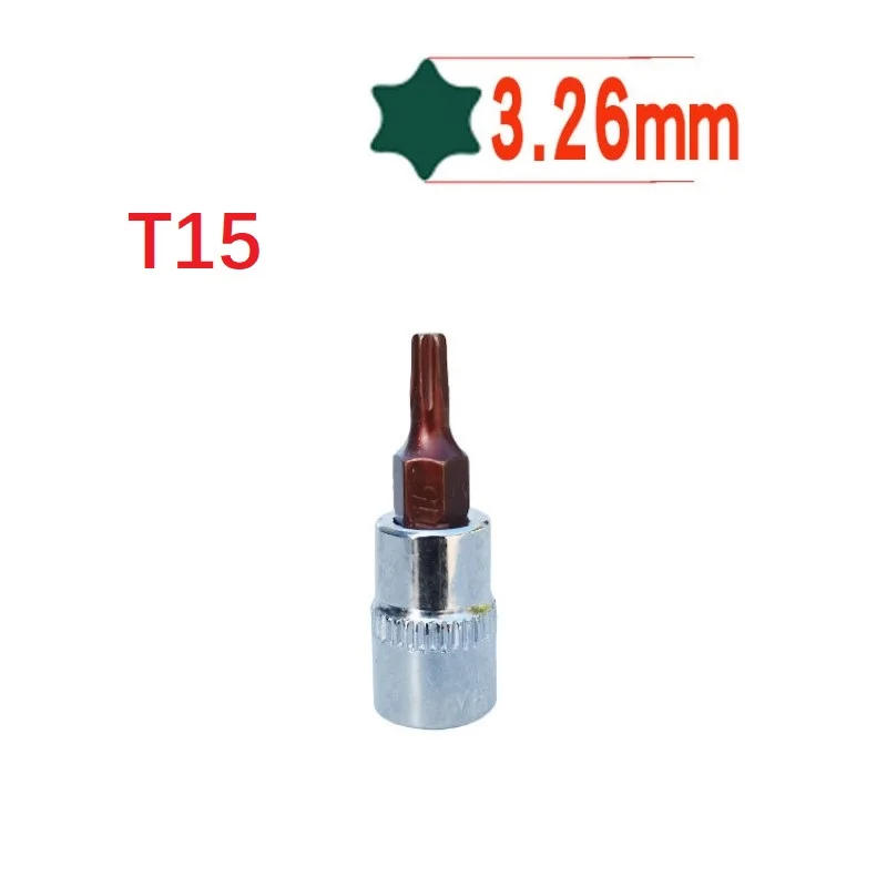 Description Picture 5 of item1 Pc Torx Screwdriver Bit 1/4 Inch Drive Socket Ratchet Socket Wrench Adapter Hand Tools T8 /T10 T15 T20 T25 T27 T30 /T40