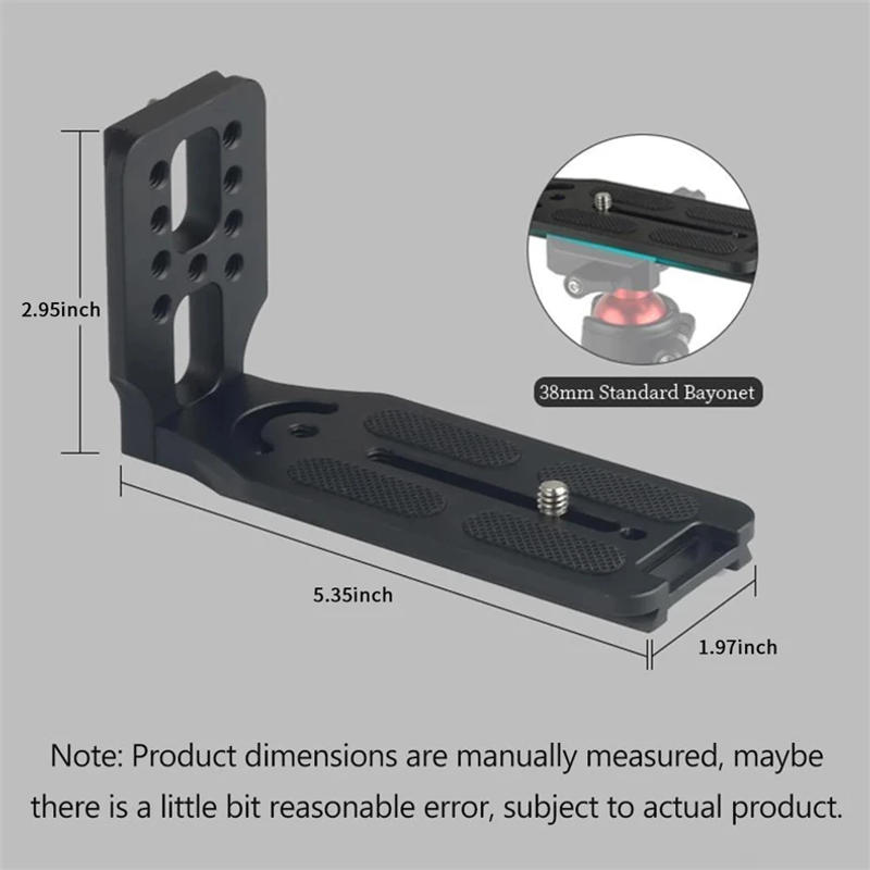Description Picture 6 of itemDSLR Camera L Bracket Vertical Horizontal Video Switching Tripod Quick Release Plate Compatible with Canon Nikon Sony Aluminum