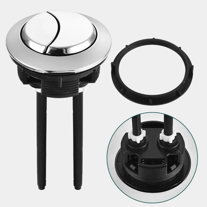 Description Picture 4 of item2024 New Double Push Toilet Flush Button Round Head 38mm Water tanks Repair Accessory Round Toilet Flush Button ABS for Bathroom