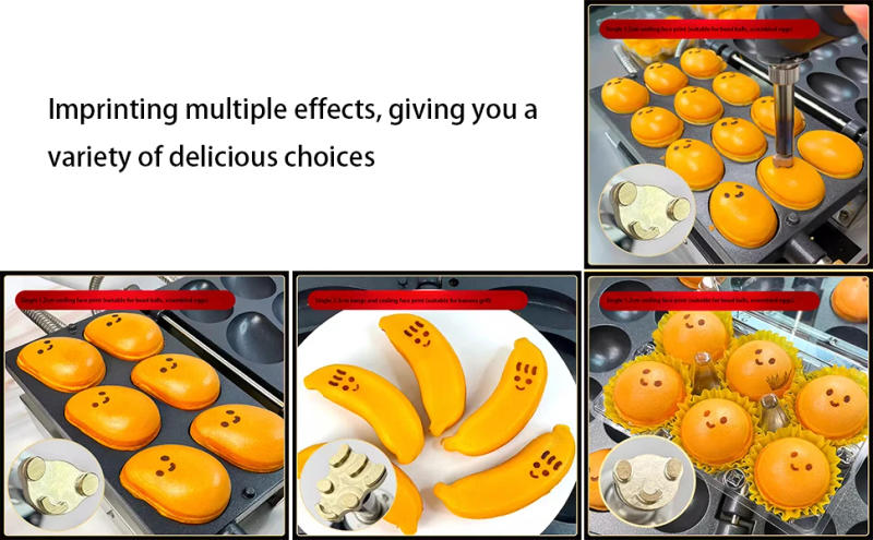 Description Picture 2 of itemXEOLEO Smiley Face Branding Machine Electric Waffles Smile Stamp Brander Iron Cake Branding  DIY Expression Pattern 110V /220V