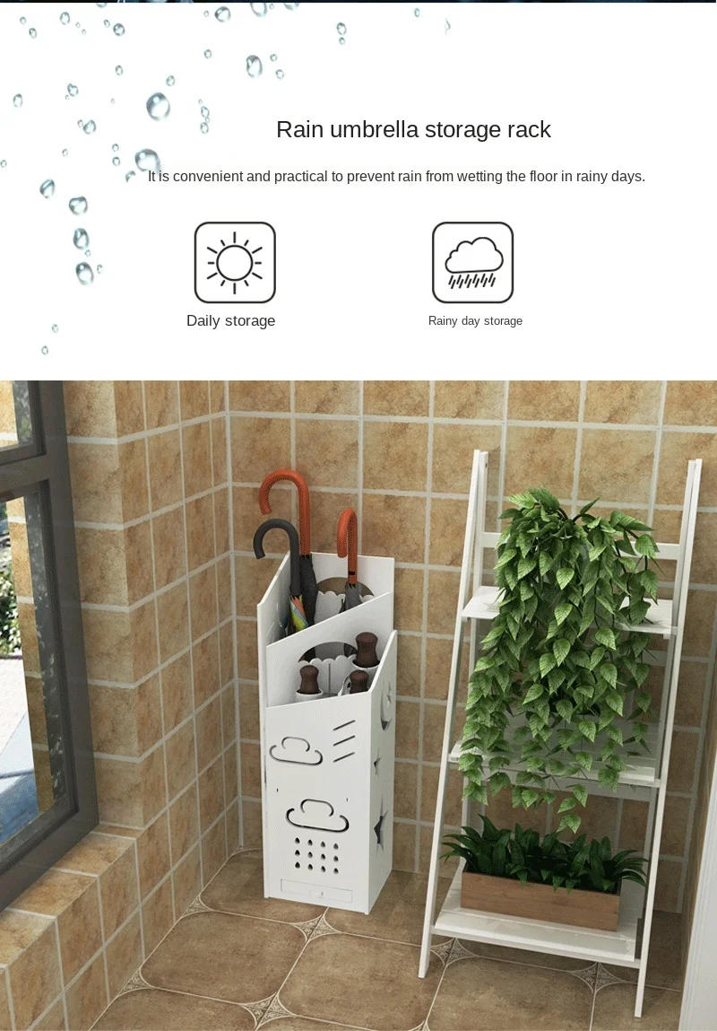 Description Picture 2 of itemHome Hotel Lobby Creative Umbrella Storage Rack Length Handle Umbrella Bucket Umbrella Stand Classroom Foyer Umbrella Shelf