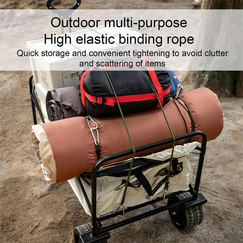 Description Picture 3 of itemOutdoor Heavy-duty Bungee Jumping Rope Mountain Climbing Buckle Elastic Tie Rope Hook Bicycle Luggage Packaging Rope Camping EDC