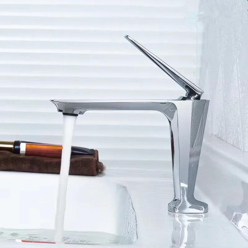 Description Picture 3 of itemBrushed Gold Bathroom Faucet Rose Gold Basin Hot and Cold Black Sink Deck Mounted Toilet Mixer Water Tap