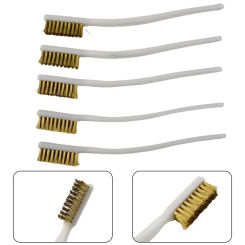 5PCS 3D-Printer Cleaner Tool Brass Wire Toothbrush Copper Brush Handle For Nozzle Heater Block Hotend-Cleaning Hot Bed Parts