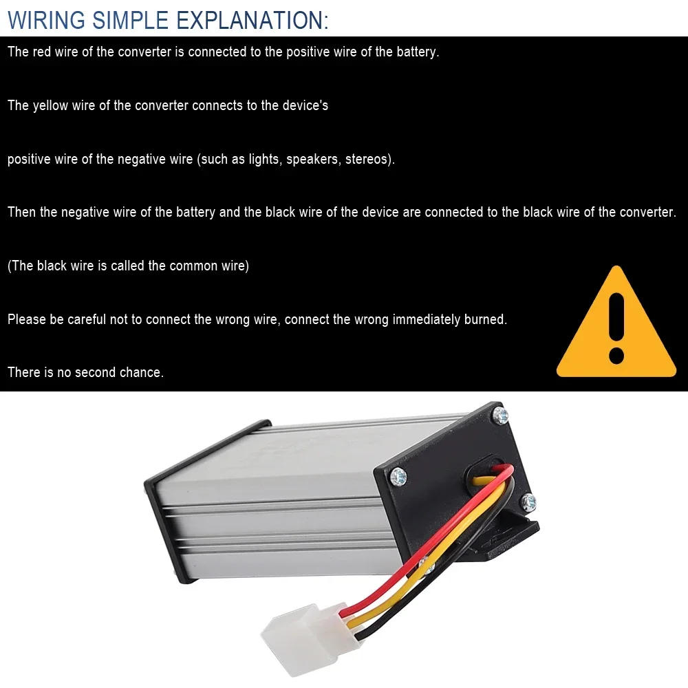 Description Picture 5 of itemElectric Scooter Electronic DC Transformer 36V-72V/36V-96V To 12V/10A 20A Electric Bicycle Converter Adapter Down Transformer