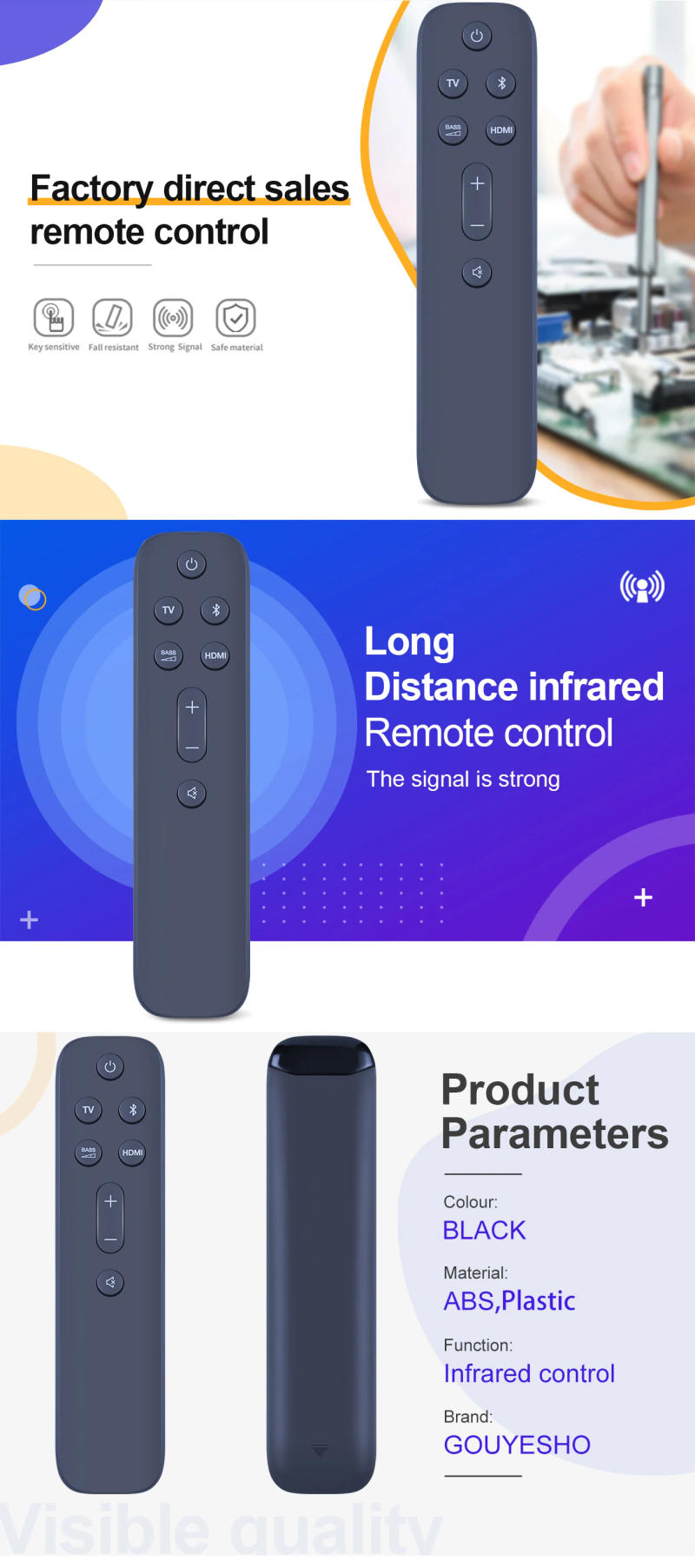 Description Picture 2 of itemNew Original Remote Control for JBL BAR 5.0 BAR 5.1 BAR 2.0 Channel Sound Bar Speaker System