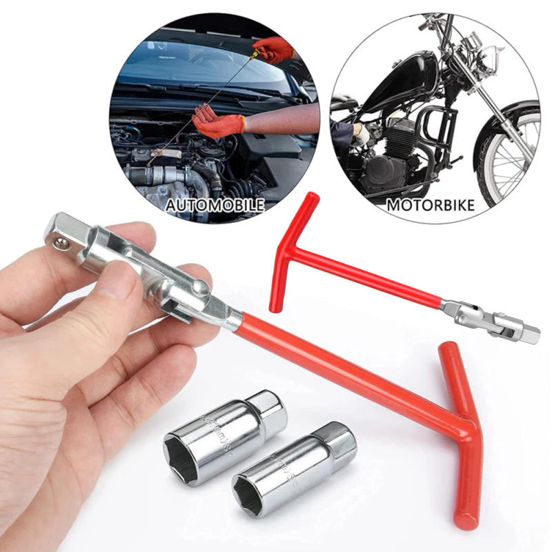 Description Picture 6 of itemT-Bar Spark Plug Spanner Wrench 16mm 18mm Sockets Spark Plug Socket Wrench Set Spark Plug Removal Wrench Auto Repair Tools