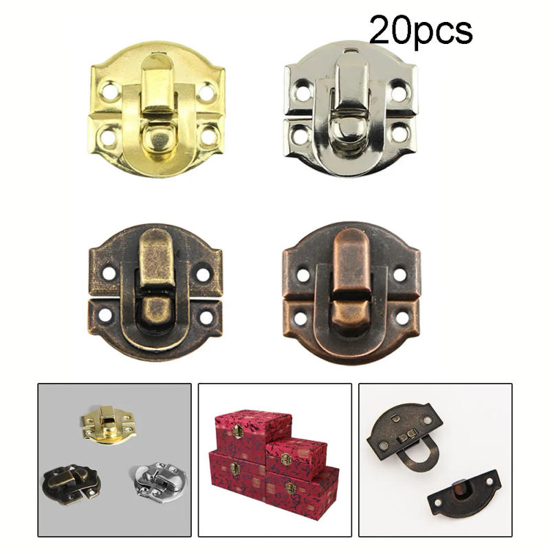 Description Picture 2 of item20pcs Antique Hasp Lock Clasp For Jewelry Box Suitcase Hasp Wooden Wine Box Handbag Buckle Hardware Accessories