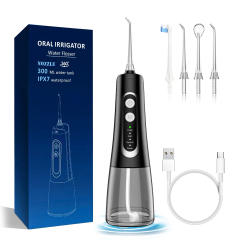 YUESI Dental Floss Oral Irrigator 4 Different Cleaning Modes Low Noise Design Rechargeable Teeth Cleaner Electric Water Flosser