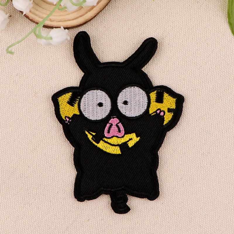 Description Picture 4 of itemCute Anime Pig Patches For Clothing Cartoon Patches Appliques Iron on Badges Clothes Stickers DIY Sewing Embroideriy Stripes