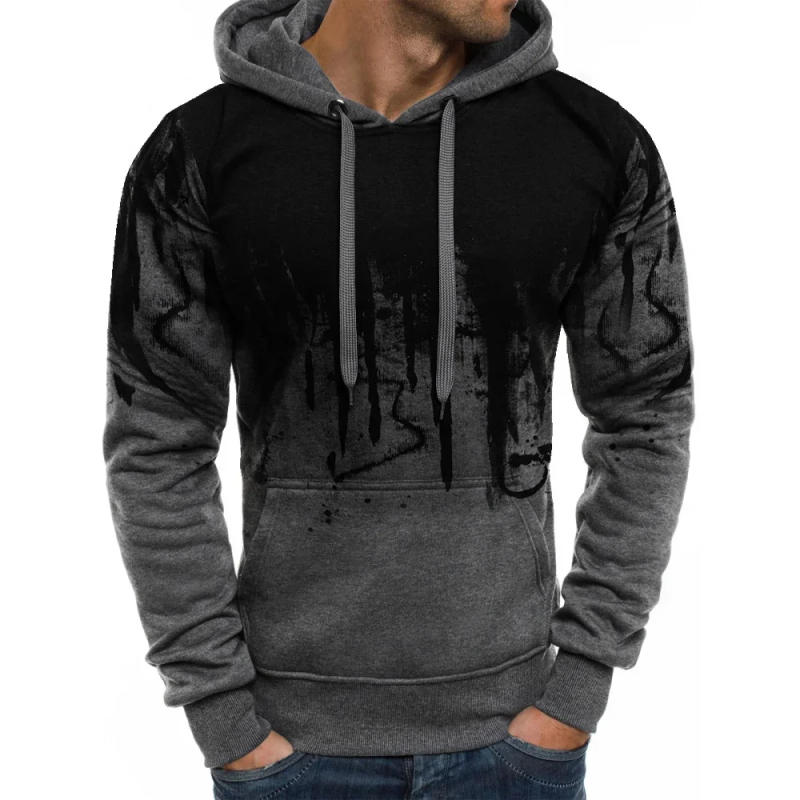 Description Picture 6 of itemAutumn Winter Men's Hoodies Streetwear Casual Camouflage Sweatshirts Fleece Long Sleeve Hooded Pullover Unisex Sports Hoodie