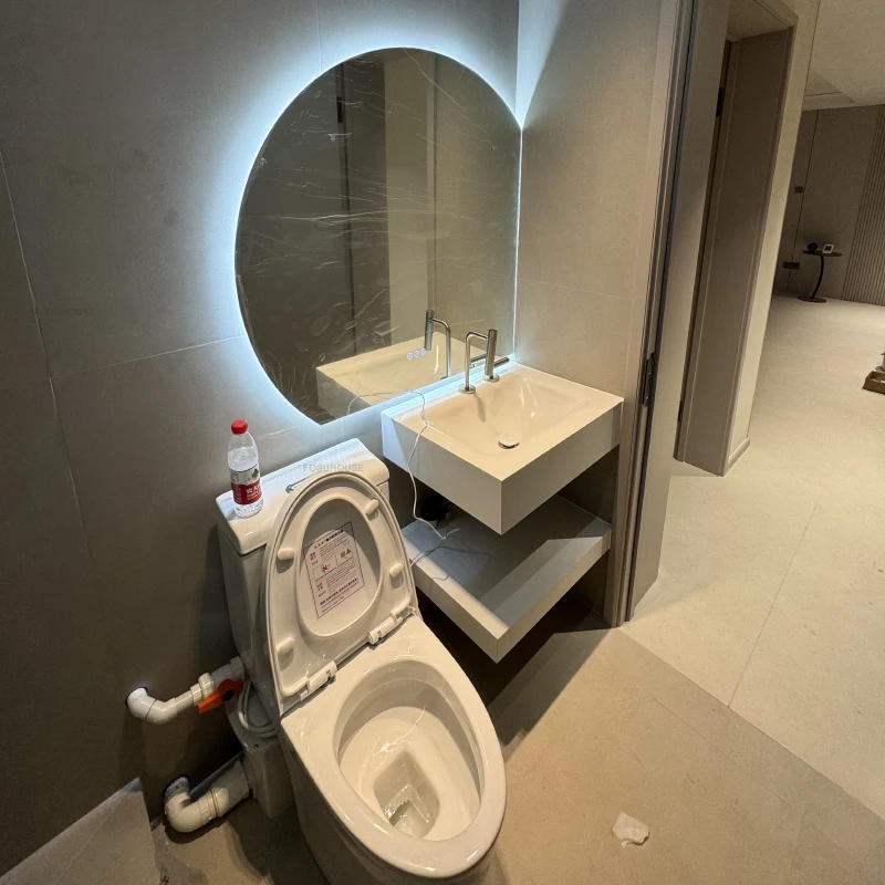 Description Picture 6 of itemEuropean Semicircular Smart Bathroom Mirrors Special-shaped Wall-mounted Bath Mirrors Multi-functional Bedroom Makeup Mirror