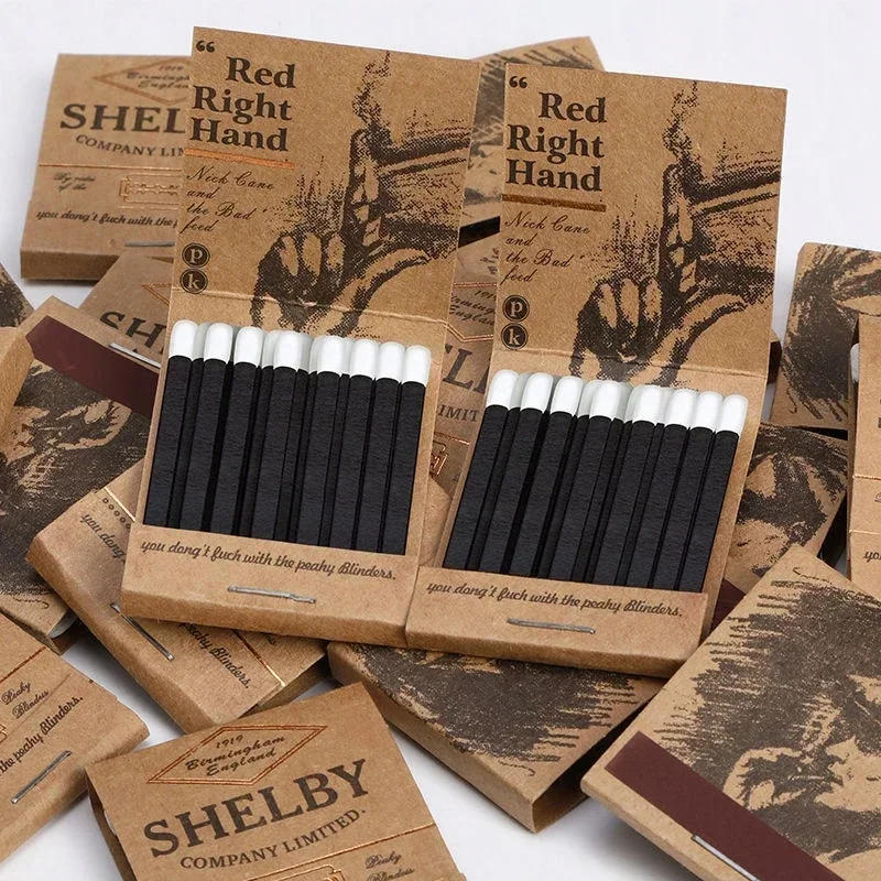 Description Picture 3 of item10 Boxes Match high-end creative personalized retro match disposable match box birthday wedding gifts for guests party favors