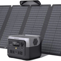 RIVER 2 Max Solar Generator 512Wh Long-life LiFePO4 Portable Power Station& 160W Solar Panel for Home Backup Power Camping