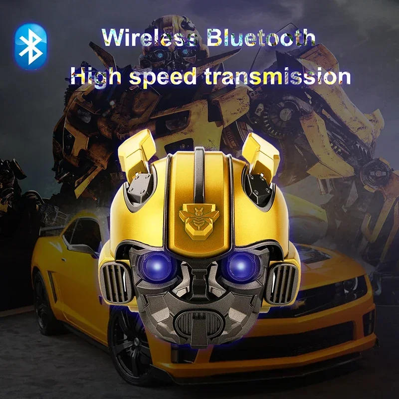 Description Picture 2 of itemOriginal Transformers Bluetooth Speakers Bumblebee Head Bluetooth Speakerdual Speakersled Light Heavy Basssuitable,Tf, Fm Radio