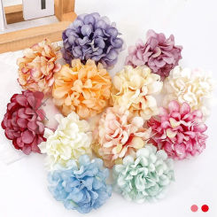 10Pcs Artificial Flowers Silk Hydrangea Fake Flower Head For Wedding Decoration Party Home Decor DIY Wreath Gift Craft Accessory